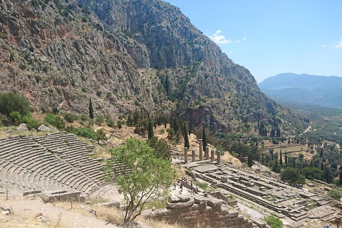2-Day Trip to Delphi from Athens - Day 1 Museum of Delphi and Temple of Apollo, with the guide doing the storytelling