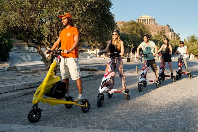Acropolis Half-day Walking and Trikke Tour - Starting at Scooterise Ike and getting set up for the Trikke