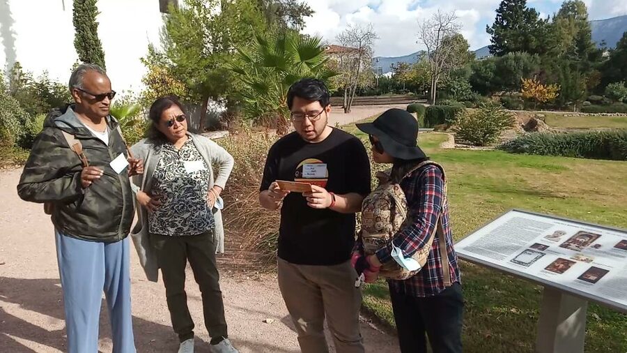 Aristotle's Philosophy Experiential Workshop, Lyceum, Athens - The Golden Mean at the small amphitheater, with real-life examples