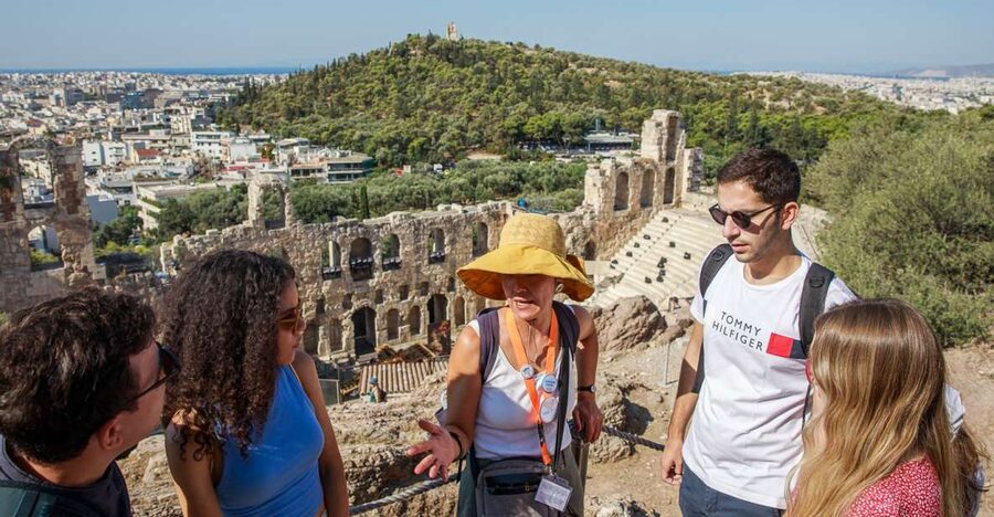 Athens: Acropolis Guided Tour and Old Town Food Tasting - South slope starts: Dionysus Sanctuary, Asklepieion, and Dionysus Theater