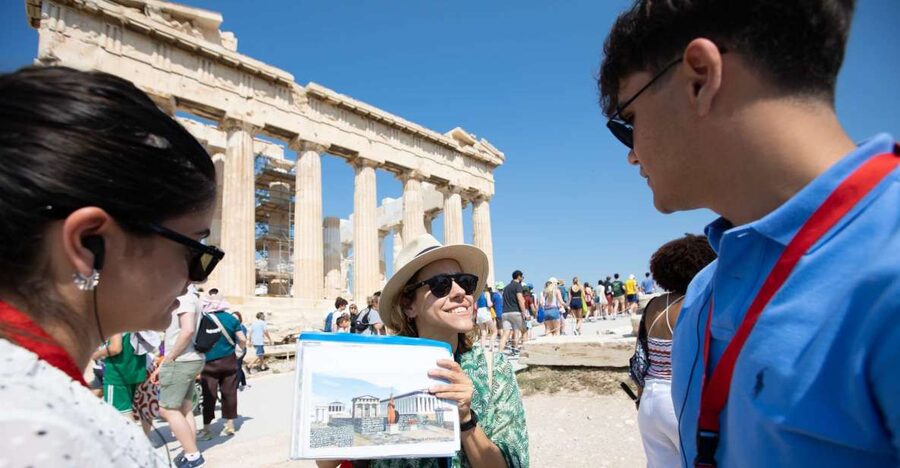 Athens: Acropolis Guided Walking Tour & Plaka Audio Tour - Theatre of Dionysus and Odeon of Herodes Atticus, the story begins
