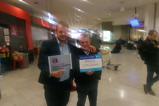 Athens Airport Transfers Hilton,Novotel,Crown Plaza,Marriot,Radisson Blue,Divani - The Arrivals Hall Meet-Up: Personalized Sign and the 60-Minute Window