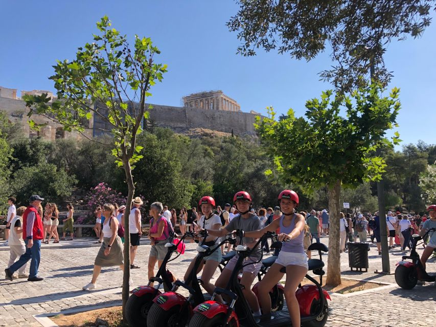 Athens: Award-Winning Acropolis Guided e-Scooter Tour - Thissio flea market break, then rolling back toward the Acropolis