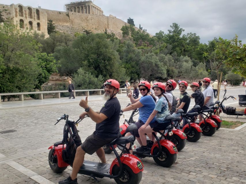 Athens: Award-Winning Acropolis Guided e-Scooter Tour - Acropolis exterior visits and fast photo stops, what you get in 2 hours