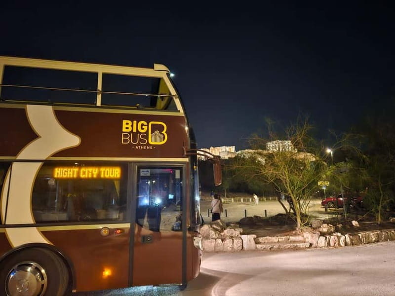 Athens: Big Bus Panoramic Night Tour by Open-Top Bus - The Ride Through Central Athens Squares (Parliament, Syntagma, and beyond)