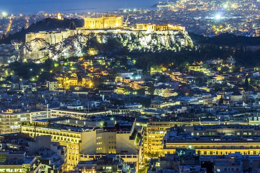 Athens by Night: 4-Hour Guided Private Tour - Passing the National Library and universities by night