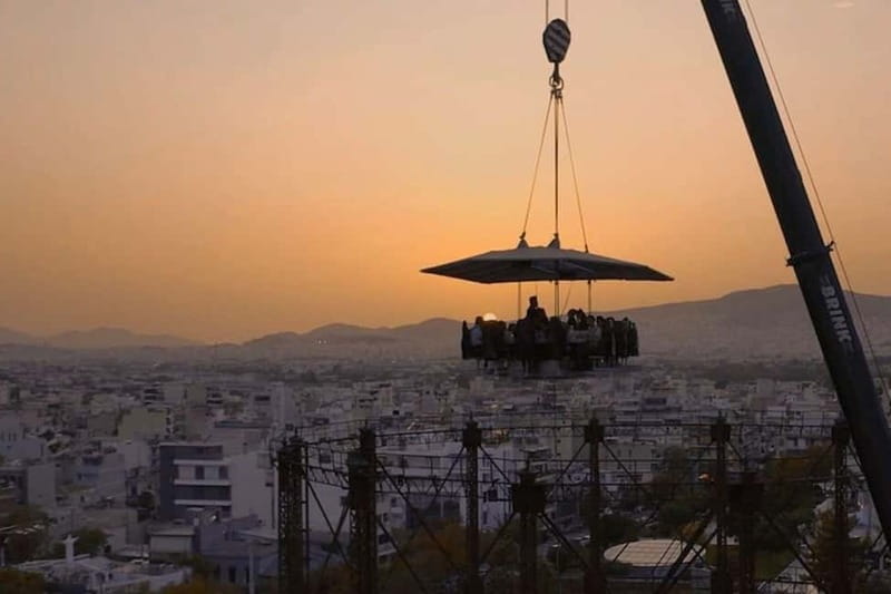 Athens: Dinner in the Sky Experience - Rotating Views, Acropolis Photos, and Table Comfort