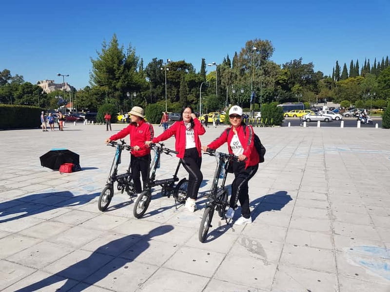 Athens: Discover the City Electric Bike Tour - Stop 1: Markets, then the Athens Trilogy neoclassical buildings