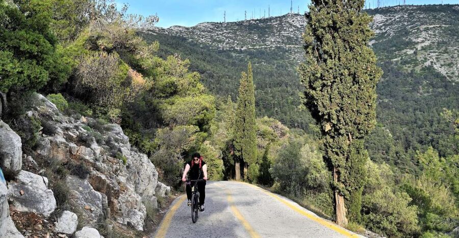 Athens: Electric Bicycle Tour to Mount Hymettus - Riding through local Athens before the mountain road