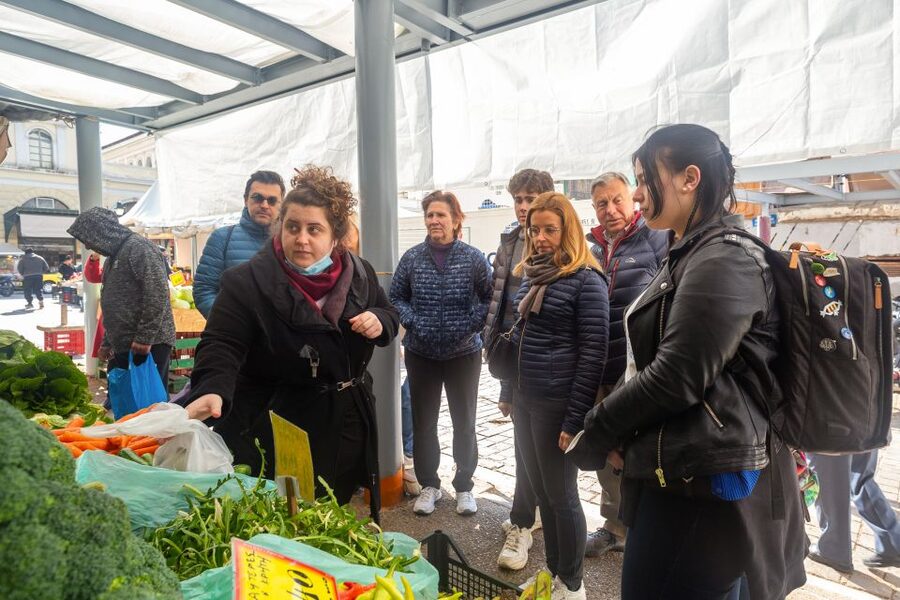 Athens: Food Market Visit and Cooking Class with Wine - Group vibe and comfort: social, but still organized