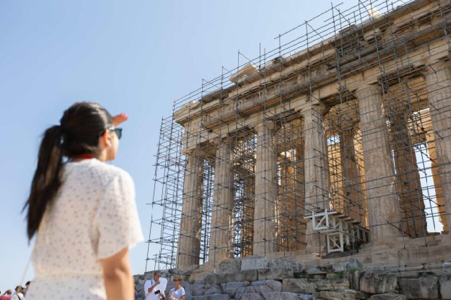 Athens Full Day Tour, Acropolis, Museum & Cape Sounion - Entering the Acropolis: Skip the Line, Use the Audio, Then Look Up