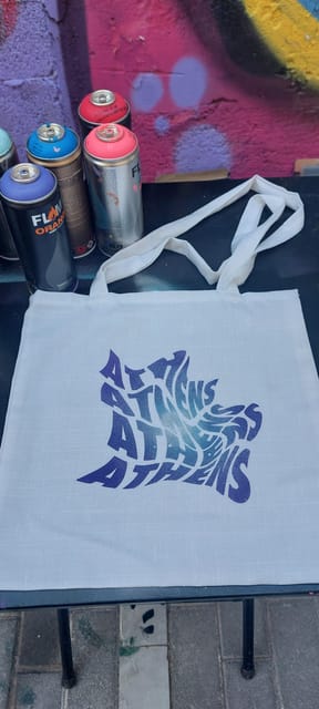 Athens: Graffiti Workshop and Tote Bag Painting Experience - Painting Your Own Tote Bag With Kalliopi and a Pro Artist