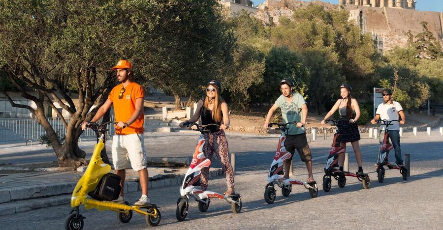 Athens Highlights by Electric Trikke Bike - Temple of Olympian Zeus and Hadrian’s Library, Two Roman Era Anchors