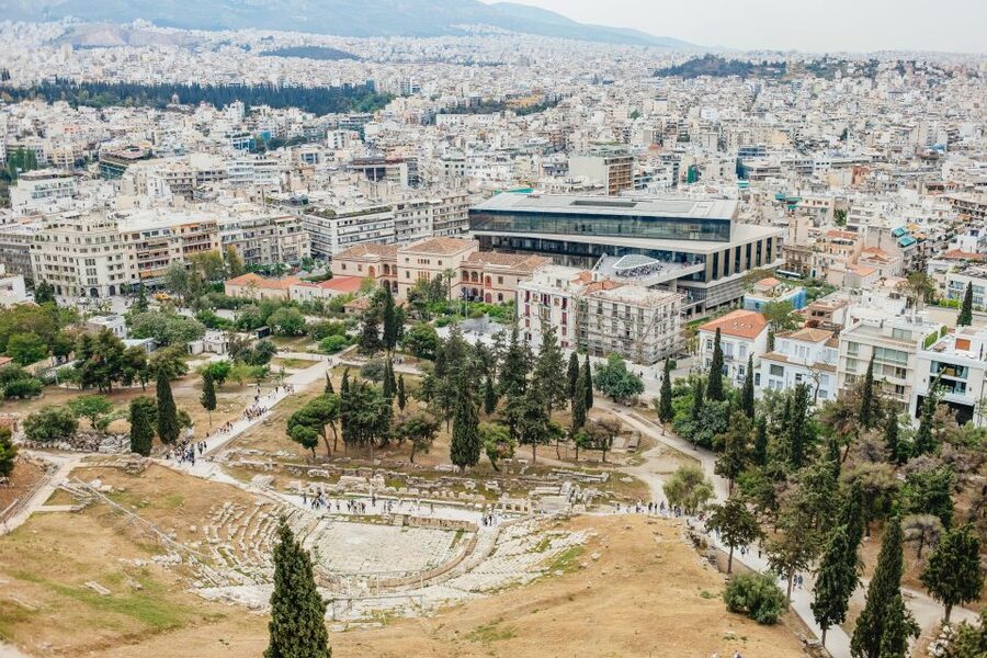 Athens: Parthenon, Acropolis and Museum Small Group Tour - The uphill route: Dionysus Theater to the Parthenon viewpoint