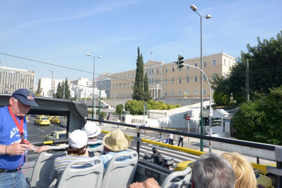 Athens, Piraeus, and Coastline: Blue Hop-On Hop-Off Bus - The onboard audio and Wi-Fi: why it matters more than you think