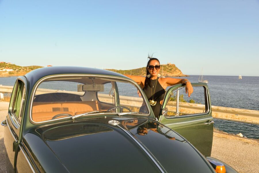 Athens: Riviera Photo Tour in a Vintage Volkswagen Beetle - Instant Polaroid Print Plus Email Delivery of Originals