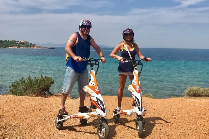 Athens Riviera Small Group Tour by TRIKKE - Meeting up in Voula and getting started on the TRIKKE