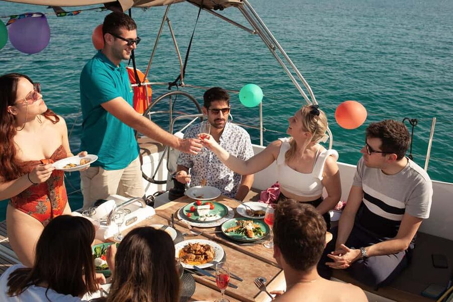 Athens: Semi Private Sunset Sailing and Gastronomy Cruise - Vouliagmeni: the second sailing leg