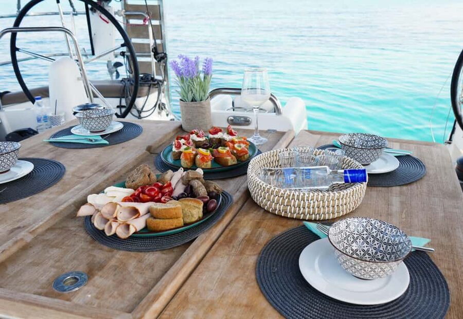 Athens: Semi Private Sunset Sailing and Gastronomy Cruise - The onboard gastronomy: snacks through dessert