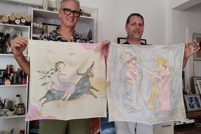 Athens: Small Group Silk Scarf Art Workshop with Greek Themes - Logistics that actually help: meeting point, transport, studio findability