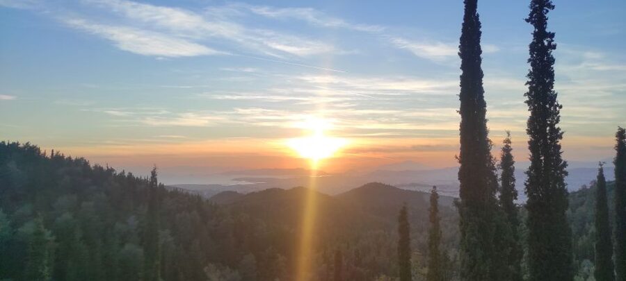 Athens Sunset Hike - Getting out of the city: pickup, timing, and group size