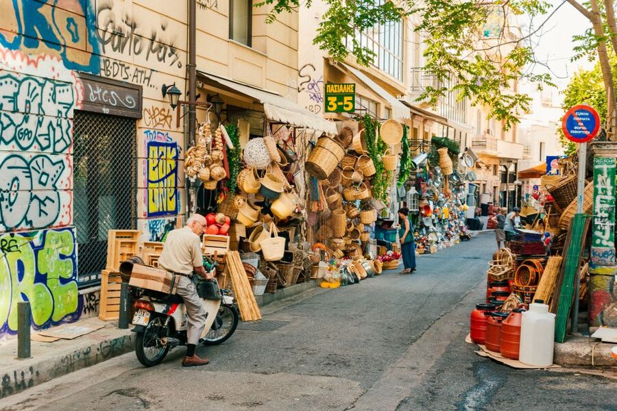 Athens: The History of Greek Mythology Private Tour - Starting outside Nakas Book House, getting your bearings fast