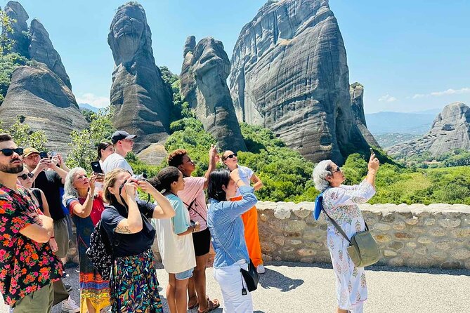 Athens to Meteora Panoramic Day Tour with transfer option - Hermit Caves and Kastraki, Meteora beyond the cliff top