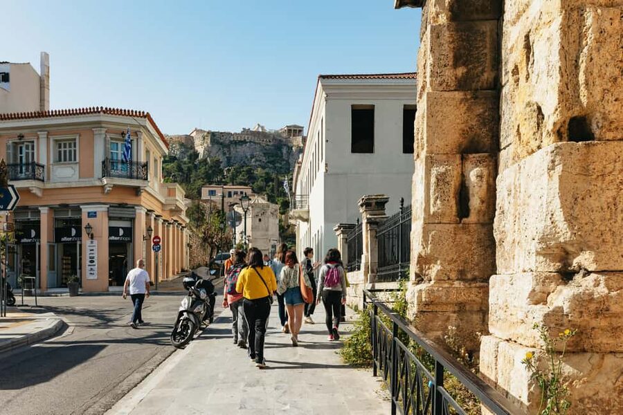 Athens: Women in Ancient Greece Guided Walking Tour - Monastiraki, Plaka, and Hadrian’s Library: the intro stops that set the tone