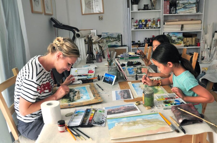 Athens: workshop for painting landscape with local artist - What You Learn in This 2-Hour Watercolor Workshop