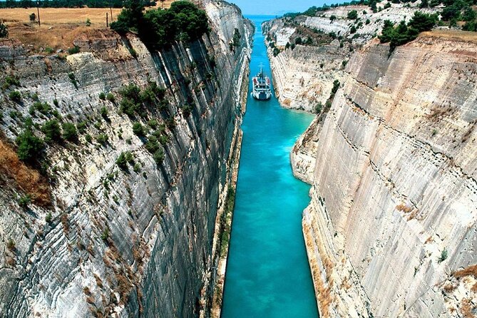 Explore Corinth & Mythical Cave of Lakes, Ride Cog Rail Plus Meal - Corinth Canal: the 10-minute stop that gives you real context
