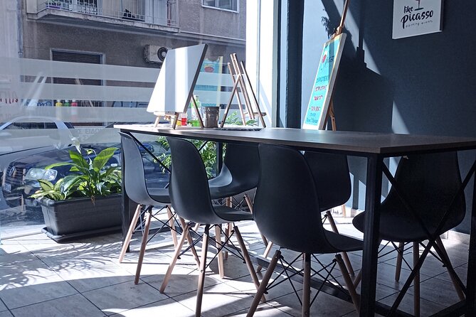 Guided Paint & Sip Workshop in Central Athens - Families, kids, and adults painting side by side
