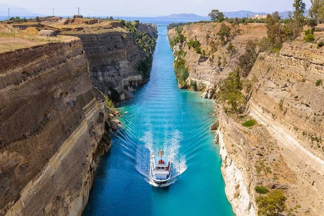 Mercedes Private Tour Nafplio, Corinth Canal, Nemea Wine Tasting - Corinth Canal: fast stop, big engineering photos