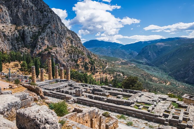 Mercedes Private Tour to Delphi and Arachova - Stop 1: Tholos of Athena Pronaia, a quick myth-and-stone introduction