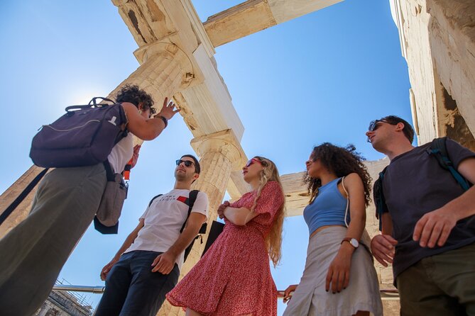 Private Walking Tour: The Acropolis & Athens City Tour - Temple of Athena Nike, Propylaea, and the Parthenon framed for real looking