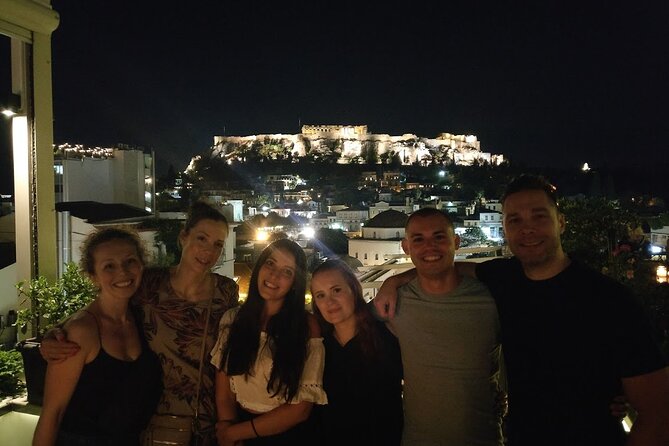 Rooftop Bar Hopping with Local Friends - Stop 2 rooftop bar: a welcome shot and a new angle on Athens