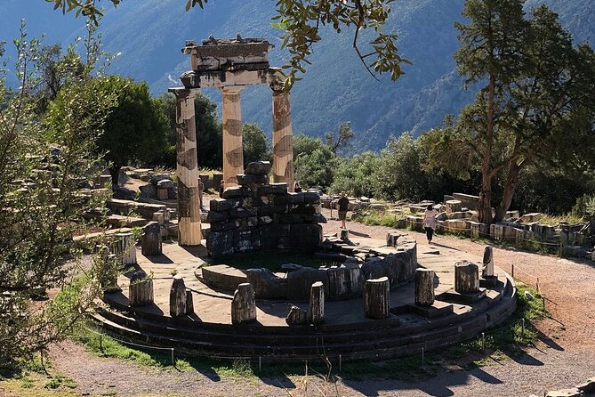 Visit Delphi & Meteora Monasteries Luxury Private Tour FromAthens - Delphi stop by stop: Tholos, Apollo, the treasury zone, and what each adds