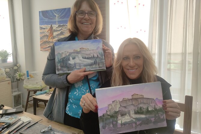 workshop for painting acropolis/landscape with local artist - The “finished masterpiece” moment, and what you can expect at the end